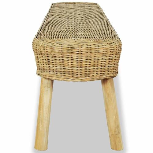 Entrébænk 110 x 35 x 45 cm naturligt rattan