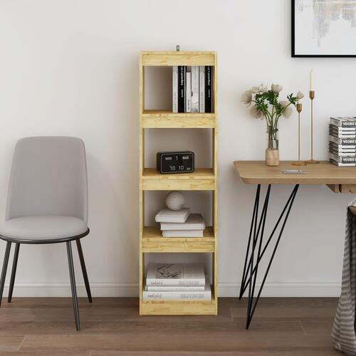 Bogreol/rumdeler 40x30x135,5 cm massivt fyrretræ