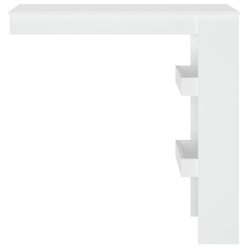 Vægmonteret barbord 102x45x103,5 cm konstrueret træ hvid