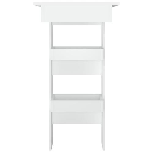 Vægmonteret barbord 102x45x103,5 cm konstrueret træ hvid
