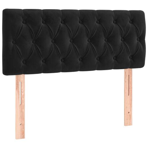 Sengegavl med LED-lys 90x7x78/88 cm velour sort