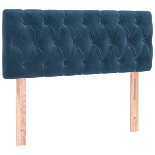 Sengegavl med LED-lys 90x7x78/88 cm velour mørkeblå