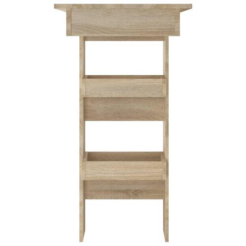 Vægmonteret barbord 102x45x103,5 cm konstrueret træ sonoma-eg