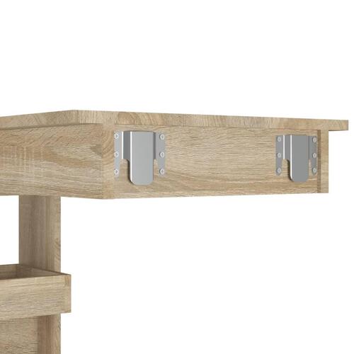 Vægmonteret barbord 102x45x103,5 cm konstrueret træ sonoma-eg