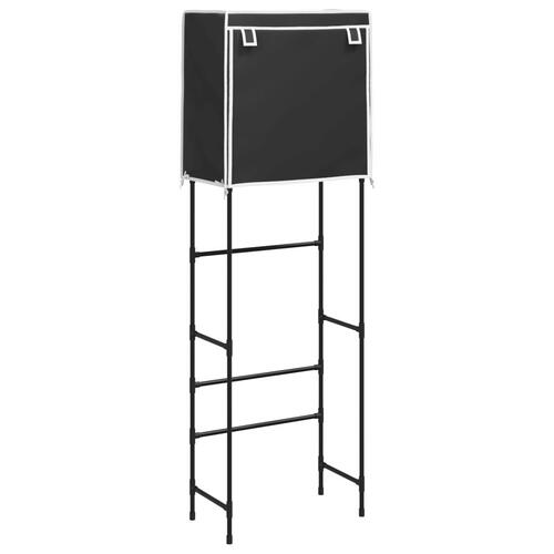 Opbevaringsstativ 2 hylder 56x30x170 cm jern sort