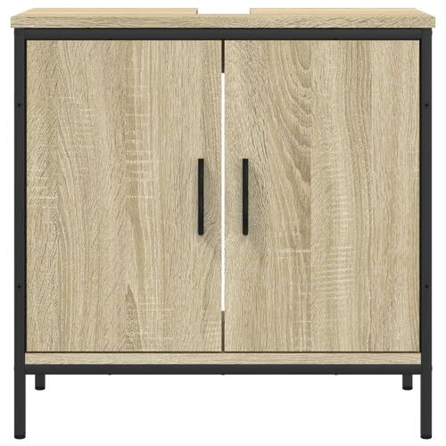 Underskab til håndvask 60x30x60 cm konstrueret træ sonoma-eg