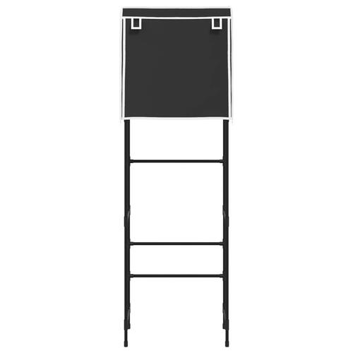 Opbevaringsstativ 2 hylder 56x30x170 cm jern sort