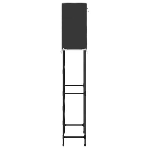 Opbevaringsstativ 2 hylder 56x30x170 cm jern sort