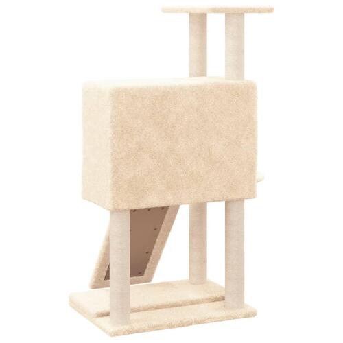 Kradsetræ med sisalkradsestolper 96 cm cremefarvet