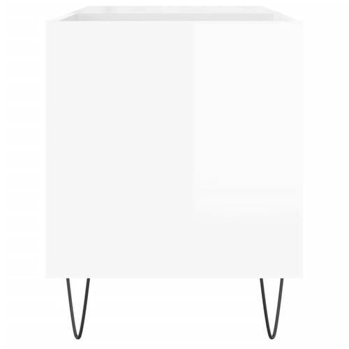 Vinylskab 85x38x48 cm konstrueret træ hvid højglans