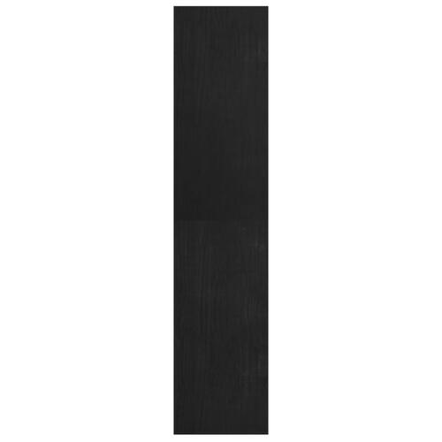 Bogreol/rumdeler 40x30x135,5 cm massivt fyrretræ sort