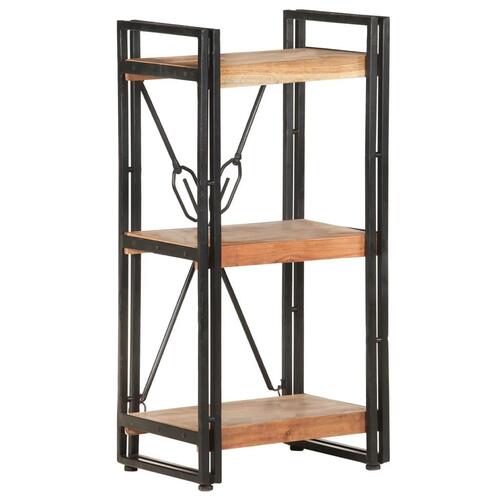 Bogreol m. 3 hylder 40x30x80 cm massivt akacietræ
