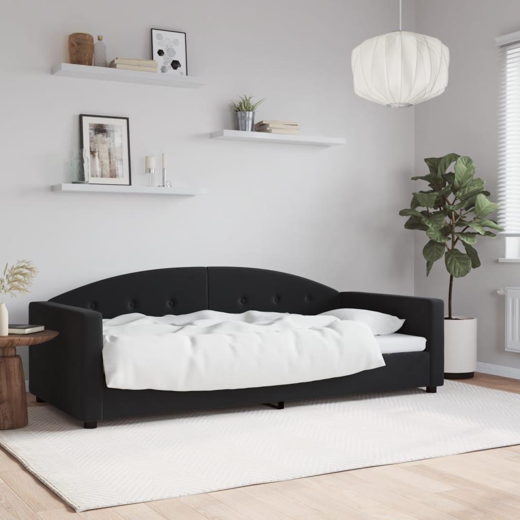 Daybed 90x190 cm velour sort billede