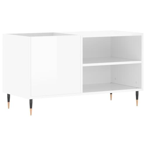 Vinylskab 85x38x48 cm konstrueret træ hvid højglans