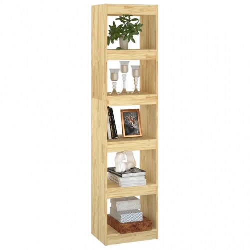 Bogreol/rumdeler 40x30x167,5 cm massivt fyrretræ
