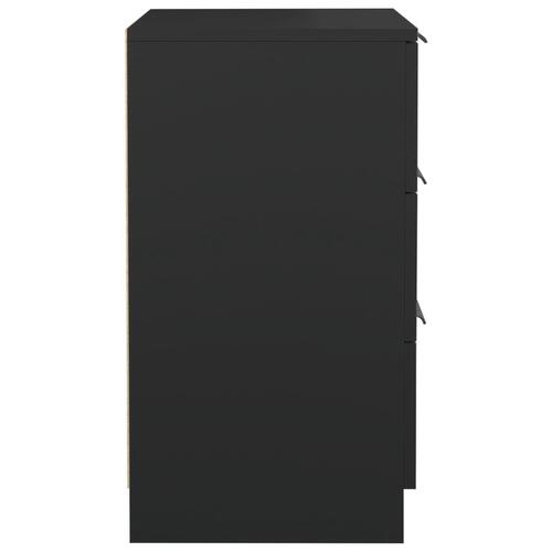 Sengeborde 2 stk. 40x36x65 cm sort
