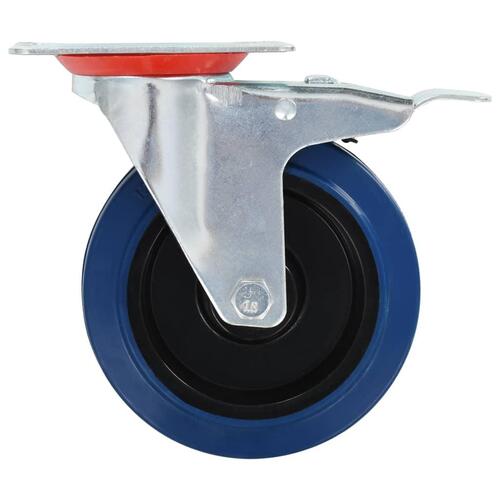 Drejehjul med dobbelte bremser 4 stk. 125 mm