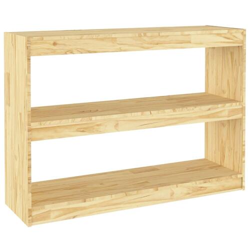 Bogreol/rumdeler 100x30x71,5 cm massivt fyrretræ