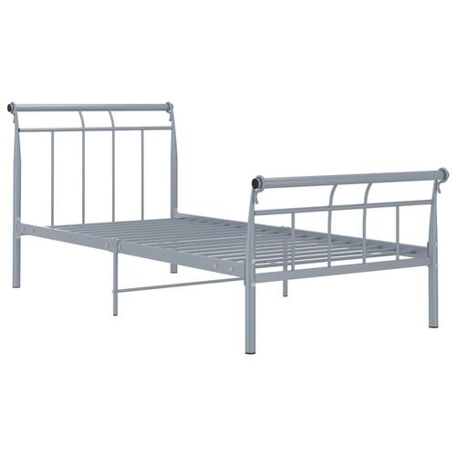 Sengestel 90x200 cm metal grå