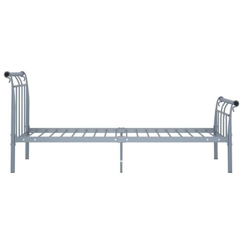 Sengestel 90x200 cm metal grå