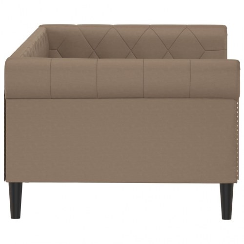 Daybed 80×200 cm i kunstlæder - cappuccino