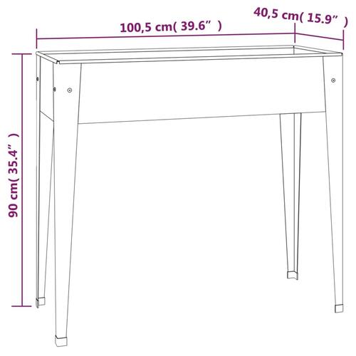 Plantekasse 100,5x40,5x90 cm galvaniseret stål