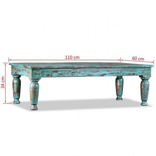 Sofabord 110x60x34 cm massivt genanvendt træ