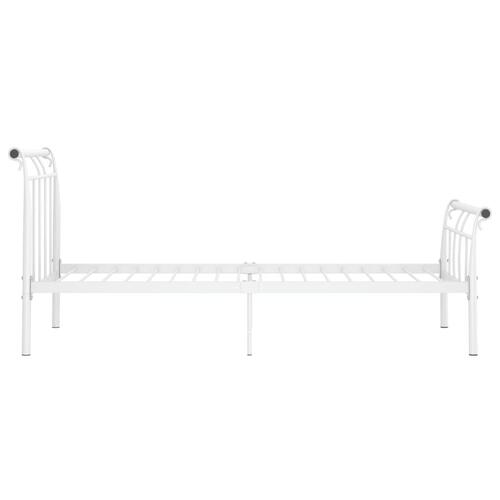 Sengestel 100x200 cm metal hvid
