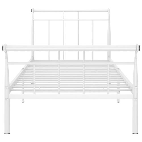 Sengestel 100x200 cm metal hvid