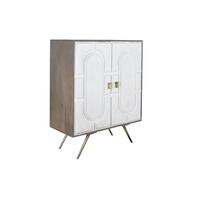 Skænk Grå Gylden Hvid Kobber Mangotræ (93 x 41 x 114 cm)