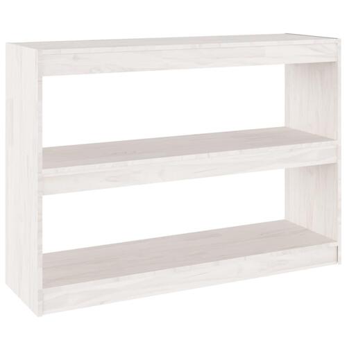 Bogreol/rumdeler 100x30x71,5 cm fyrretræ hvid
