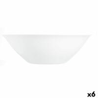 Salatskål Luminarc Carine Hvid Glas (Ø 27 cm) (6 enheder)