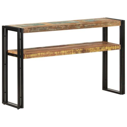 Konsolbord 120x30x75 cm massivt genbrugstræ