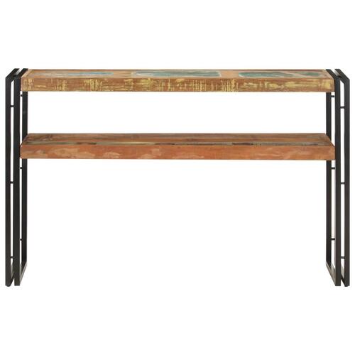 Konsolbord 120x30x75 cm massivt genbrugstræ