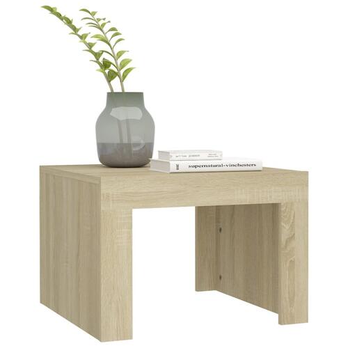 Sofabord 50x50x35 cm konstrueret træ sonoma-eg