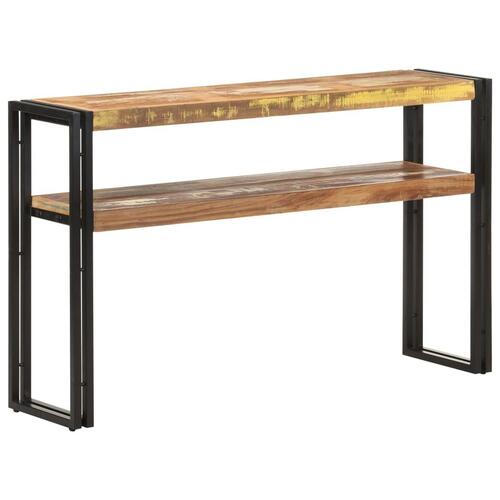 Konsolbord 120x30x75 cm massivt genbrugstræ
