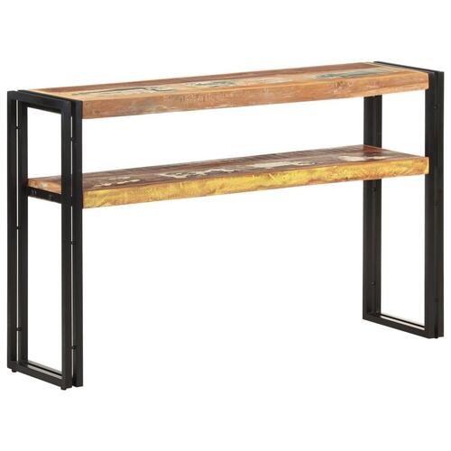 Konsolbord 120x30x75 cm massivt genbrugstræ