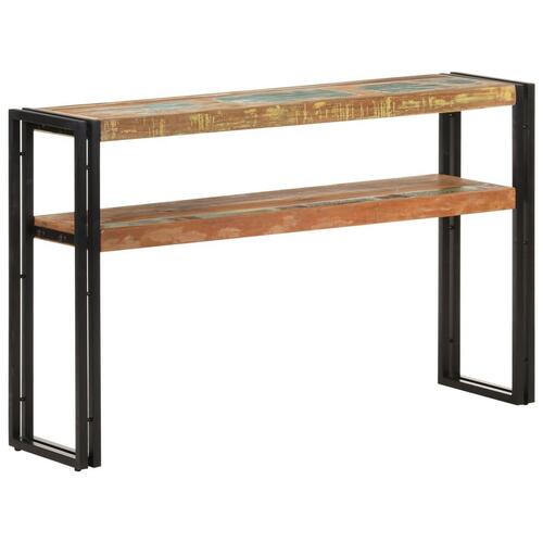 Konsolbord 120x30x75 cm massivt genbrugstræ