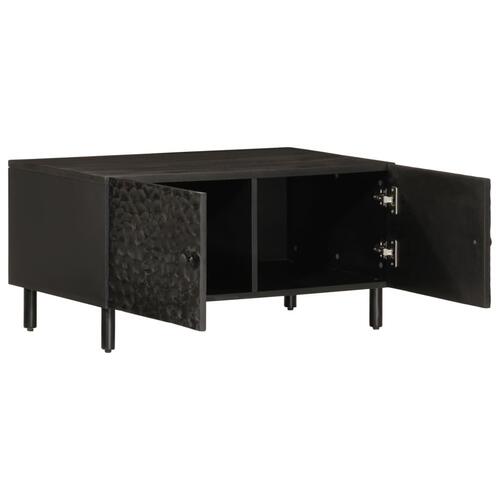 Sofabord 80x50x40 cm massivt mangotræ sort