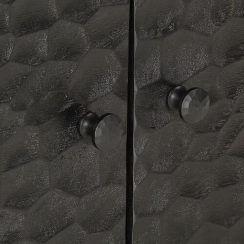 Sofabord 80x50x40 cm massivt mangotræ sort