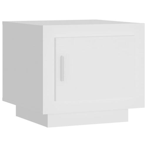 Sofabord 51x50x45 cm konstrueret træ hvid