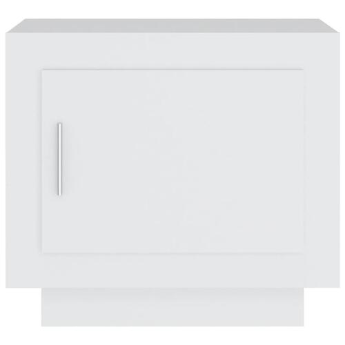Sofabord 51x50x45 cm konstrueret træ hvid