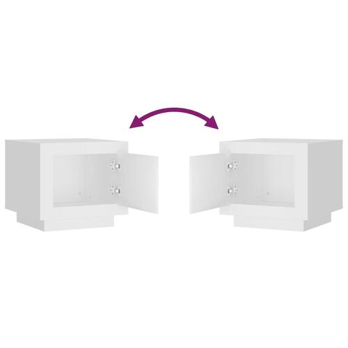 Sofabord 51x50x45 cm konstrueret træ hvid