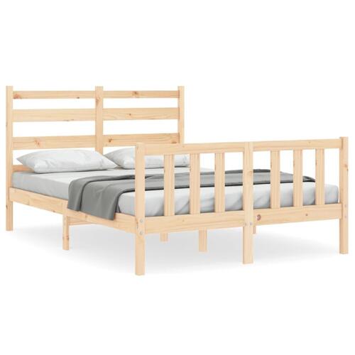 Sengeramme uden madras 140x190 cm massivt fyrretræ