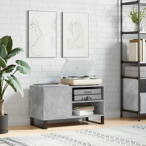 Vinylskab 85x38x48 cm konstrueret træ betongrå