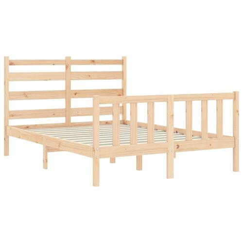 Sengeramme uden madras 140x190 cm massivt fyrretræ