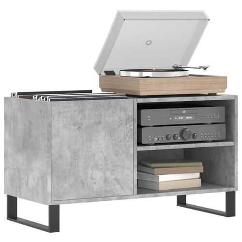 Vinylskab 85x38x48 cm konstrueret træ betongrå