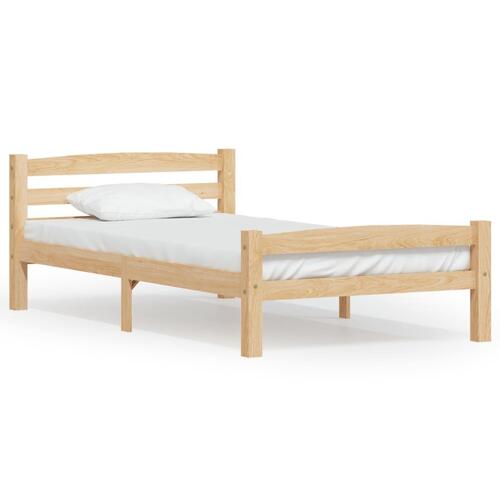Sengestel 90x200 cm massivt fyrretræ