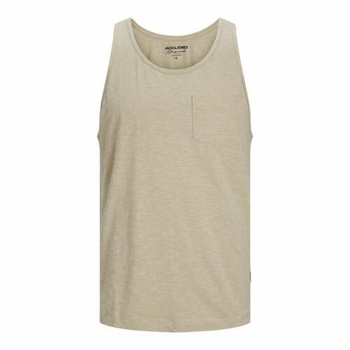 Tank top mænd Jack & Jones Jortampa Slub Beige L