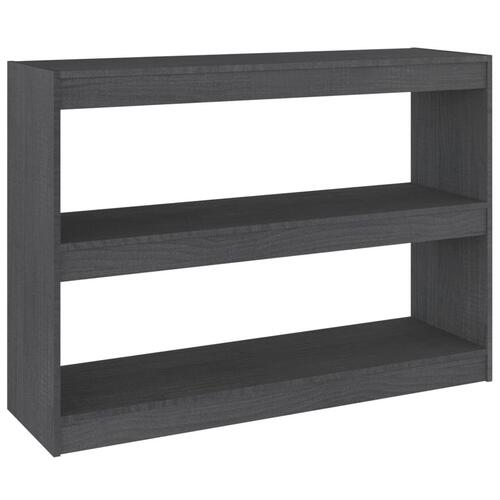 Bogreol/rumdeler 100x30x71,5 cm fyrretræ grå